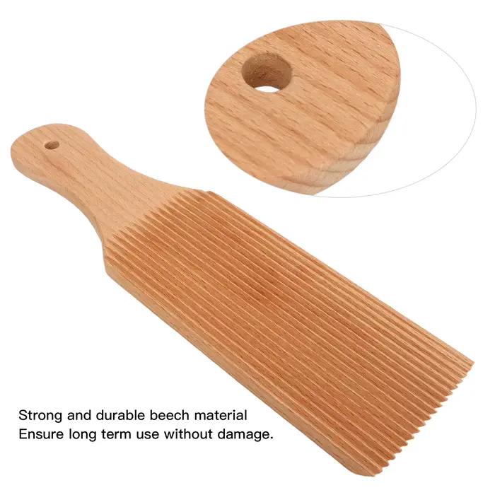 Planche à Gnocchi en Hêtre à Surface Lisse, Rouleau Pratique et observateur pour une Forme Parfaite, Accessoires de Cuisine