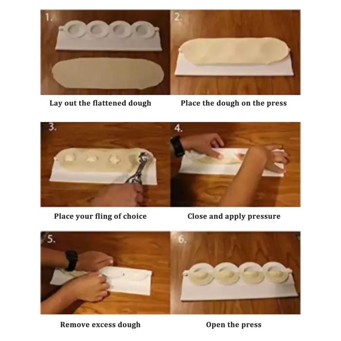 Accessoire de cuisine pour la préparation de boulettes, raviolis et empanadas facile à utiliser et à nettoyer, pour les amateurs de cuisine et les débutants