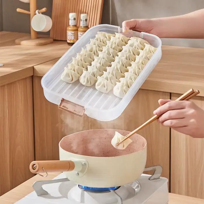 Boîte de rangement pour raviolis JUSTINLAU, conteneur alimentaire multicouche empilable à clipser, boîte de conservation fraîcheur, boîtes scellées pour la cuisine domestique