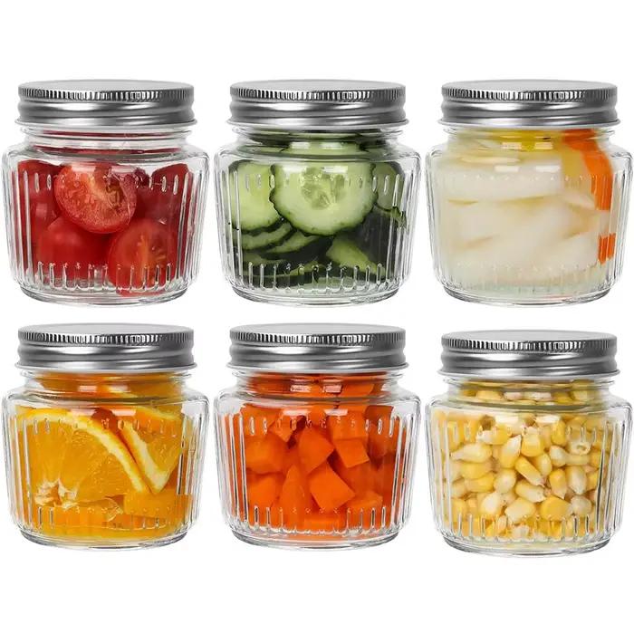Pots Mason en verre avec couvercles