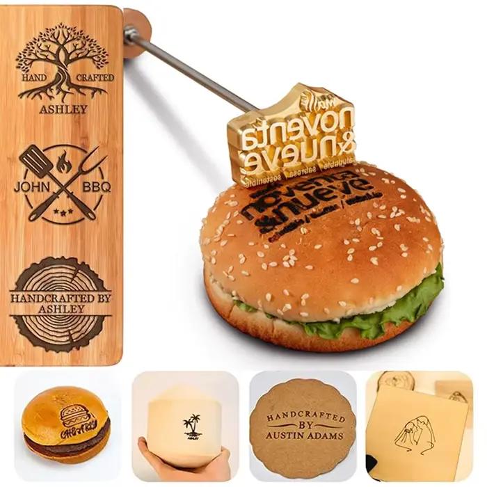 Fer à repasser à logo personnalisé steak et hamburger pour couture et scrapbooking professionnel avec plusieurs couleurs pour événements et cadeaux