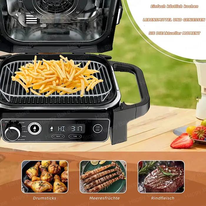 1 x gril en acier inoxydable pour Ninja Woodfire Outdoor Grill Pro XL, Pro Connect XL, OG850 OG951 Wood Fire Cadre principal électrique