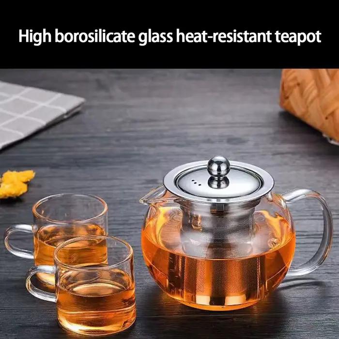 Théière en verre, 650/950/1300 ml pour thé en vrac