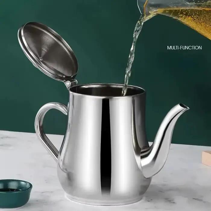 1Pc Ménage Pot D'huile En Acier Inoxydable avec Filtre