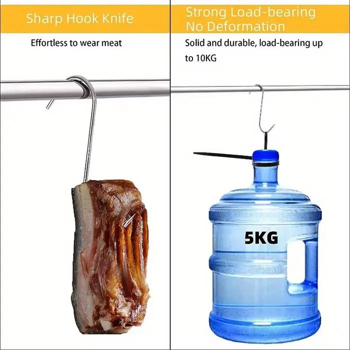 Crochets de suspension pour viande en acier inoxydable