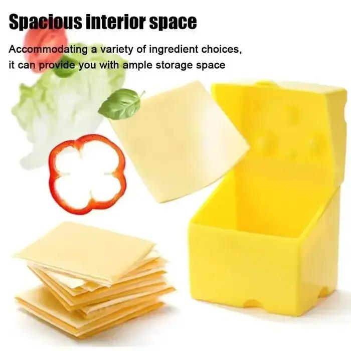 Récipient de stockage de fromage en tranches, boîte à couvercle de nuit de poupée en plastique, économiseur de tranche de fromage avec support, boîte de rangement de fromage en tranches retournées