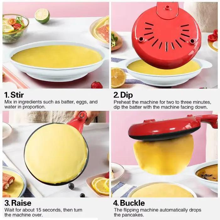 Crêpière électrique Tinsol avec surface antiadhésive pour gaufres pizzas beignets rouleaux de printemps et autres préparations culinaires polyvalentes pour petits déjeuners et après-midi gourmands