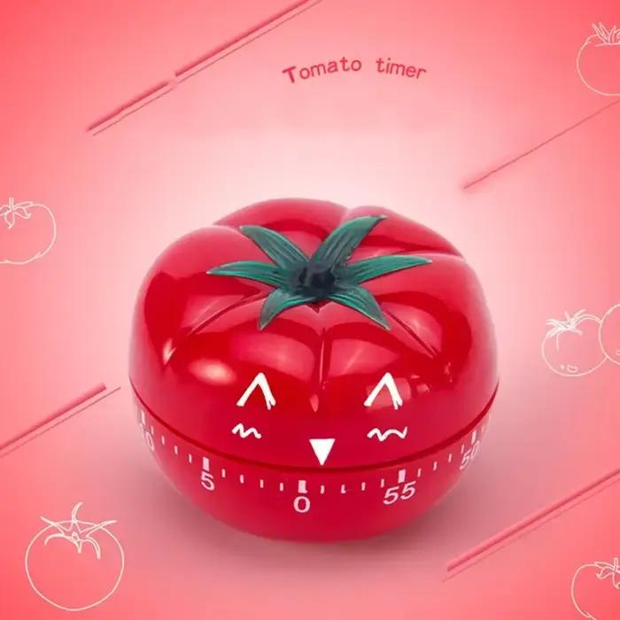 Minuterie de cuisine en forme de tomate rouge