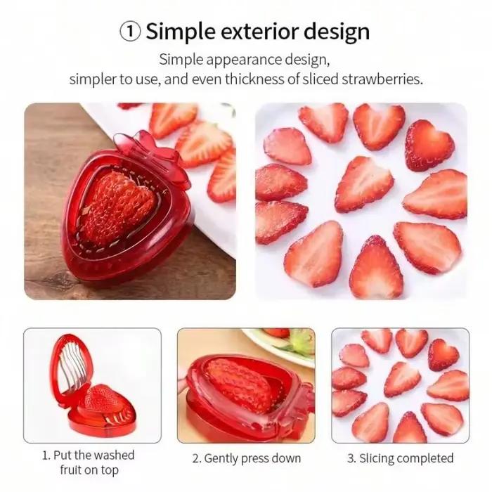 Trancheur de fraises en acier inoxydable