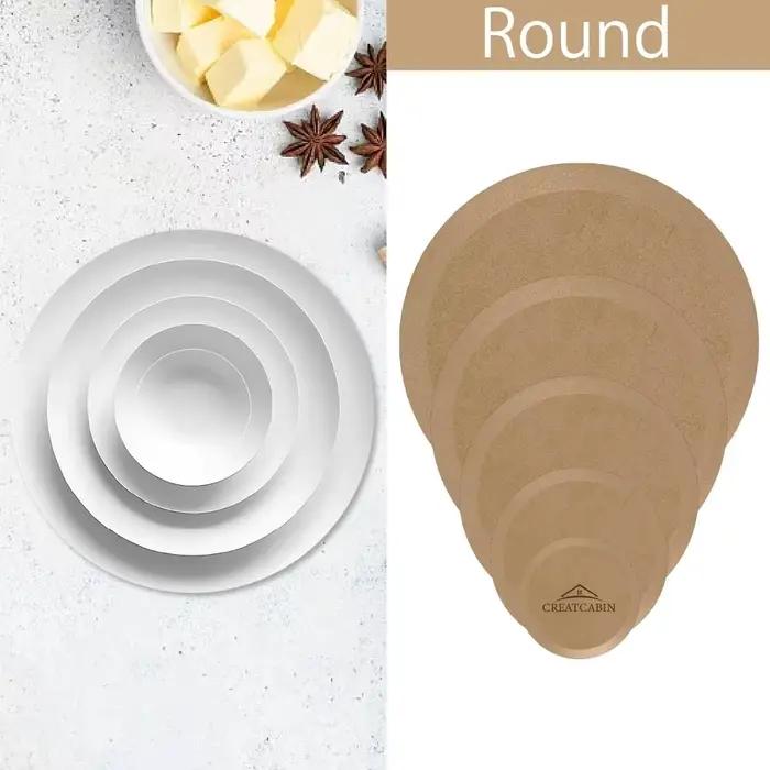 Moules de poterie ronds en céramique gris clair pour arts et artisanat, formes de poterie en bois, outils de moulage d'argile, plats et assiettes occasions spéciales