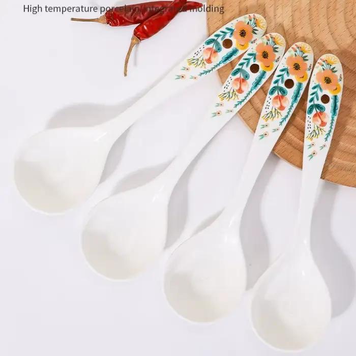 Cuillère en céramique japonaise, cuillère à soupe pour bouillie, vaisselle de table pour Restaurant, ustensiles de cuisine ménagers, accessoires de salle à manger, nouveau
