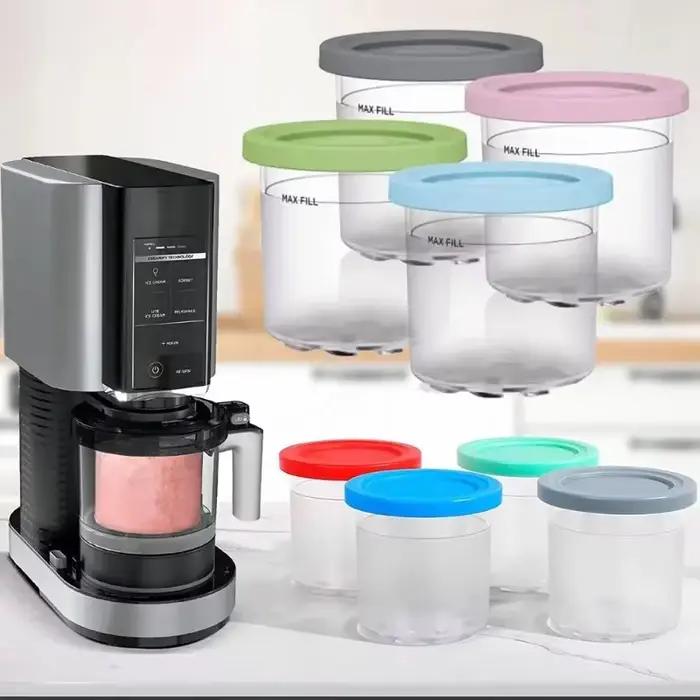 Gobelets à pintes de crème glacée pour la série Ninja-Creami NC299AMZ NC300s pot de stockage avec couvercle étanche pour machine à glace occasions spéciales pour enfants et adultes