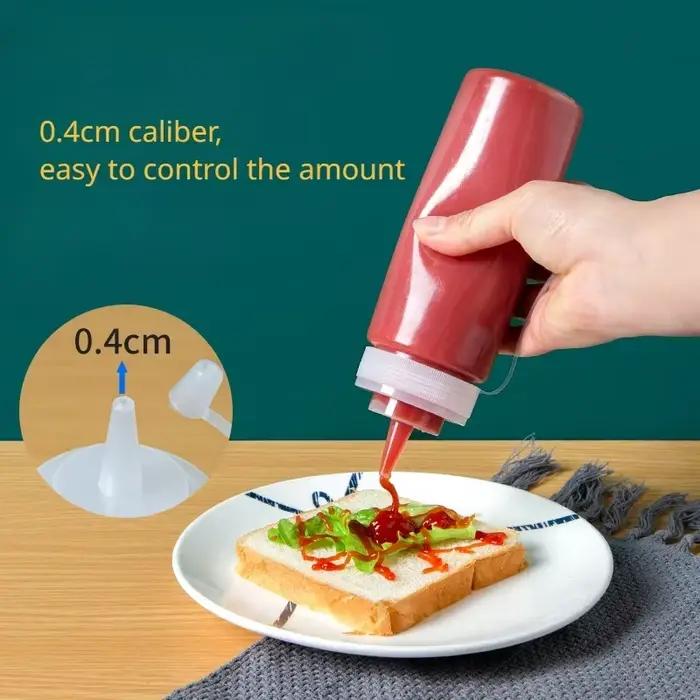 Bouteille d'huile d'olive Ketchup BBQ aissces, gadget de cuisine, grande pression, condiment HI avec buses, distributeur