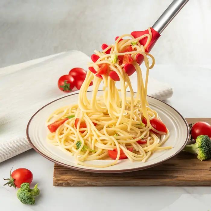Cuillère à Spaghetti fourchette à Spaghetti en Silicone de 13 pouces cuillère à nouilles résistante à la chaleur