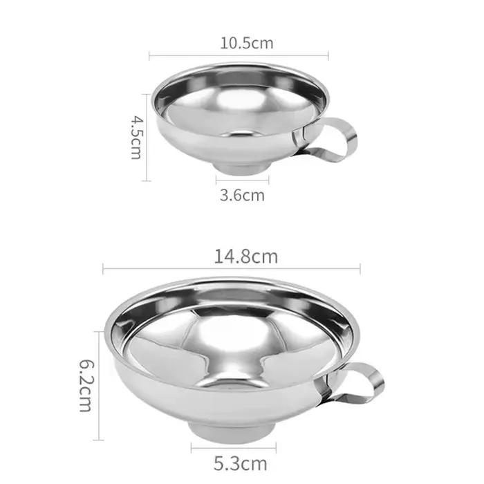 Entonnoir de cuisine en acier inoxydable de qualité supérieure pour conserve, confiture, huile et versement de liquide occasions quotidiennes et spéciales