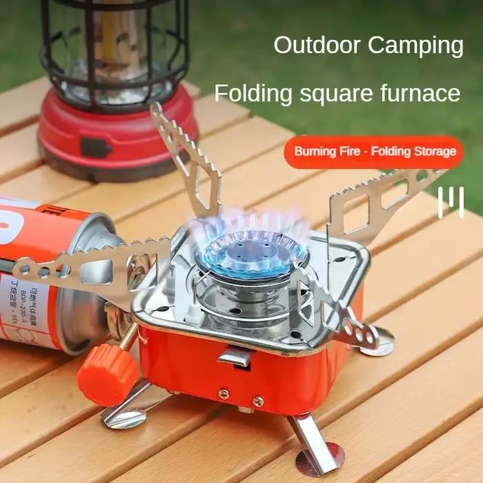 Mini cuisinière à gaz pliante Portable carrée d'extérieur