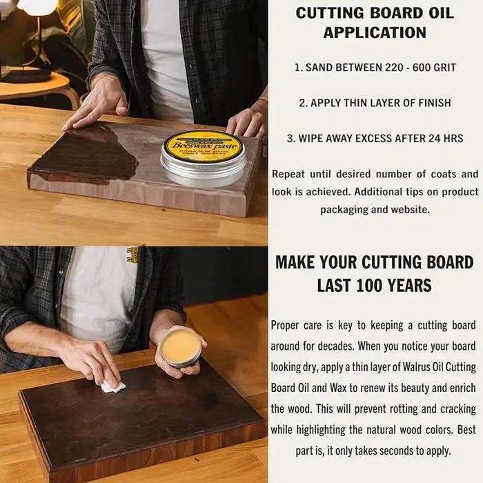 Planche à découper cire bois