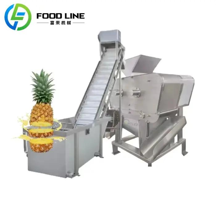 Nouveauté Machine de découpe d'ananas Machine de traitement de jus d'ananas Machine de presse de jus de fruits