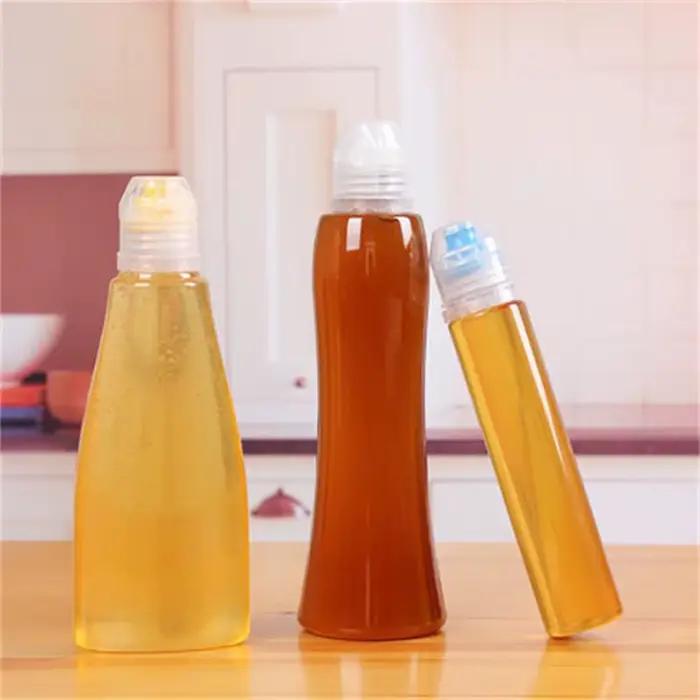 Bouteille de Miel Squezzable avec Couvercle de Protection Réutilisable Outils d'Épice et Herbe en Plastique pour Cuisine à Domicile Occasions Spéciales