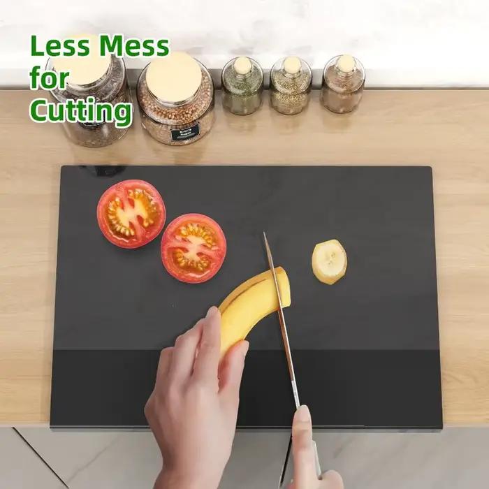 Planche à découper en acrylique avec rebord de protection