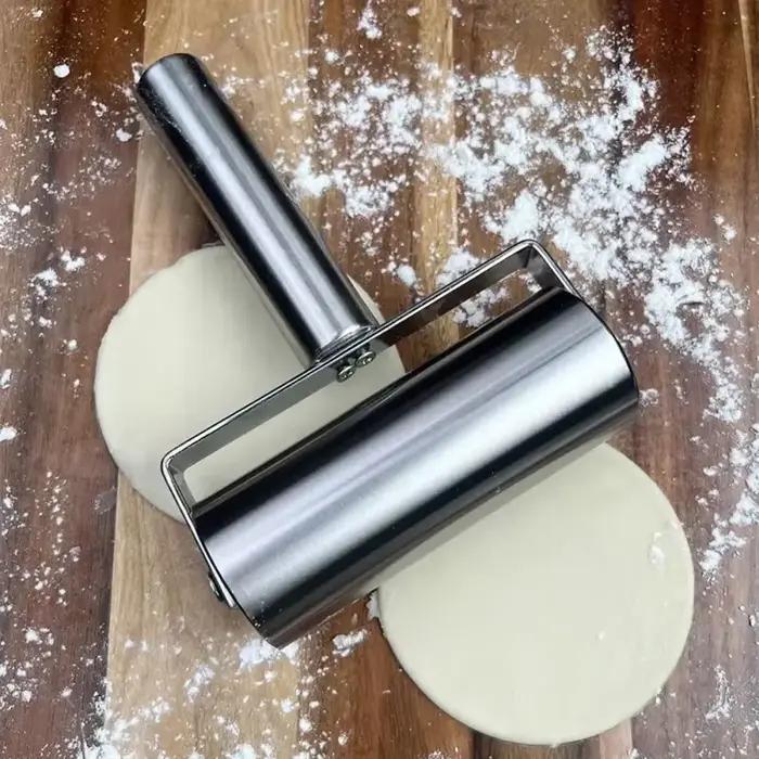Rouleau à pâte en acier inoxydable