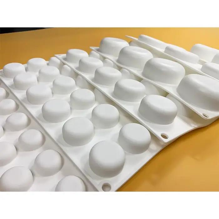 Mousse à gâteau plat et rond en Silicone