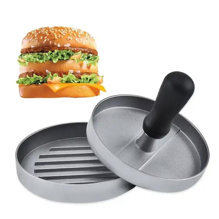 Presse à hamburgers ronde en alliage d'aluminium de haute qualité - Machine à préparer