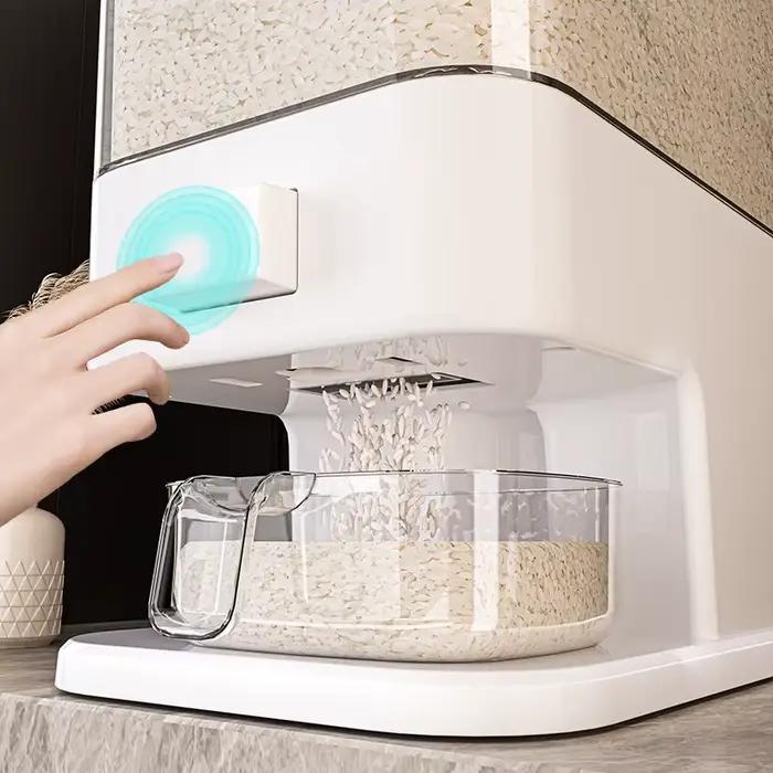 Boîte de stockage de farine de riz pressée de grande capacité, réservoir hermétique de qualité alimentaire, anti-insectes et anti-humidité pour la maison