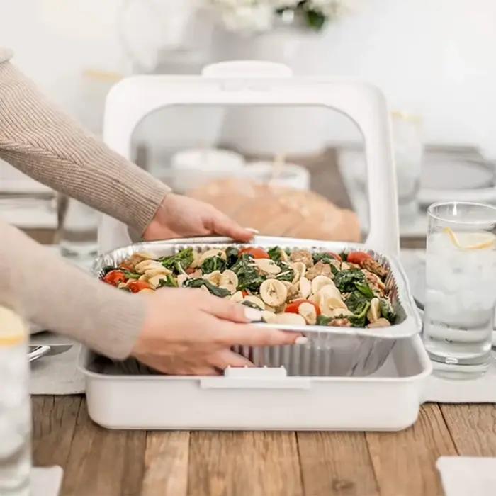 Support de casseroles en aluminium Portable empilable