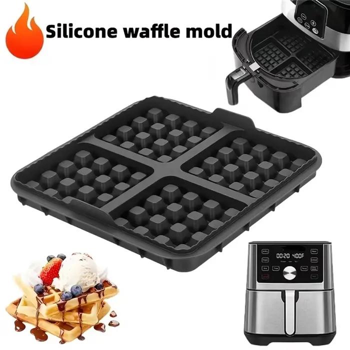 Moule à gaufres carré, panier en silicone antiadhésif réutilisable, moule à gâteau parfait pour les gaufres, les crêpes et les cubes d'œufs, gadgets de cuisine