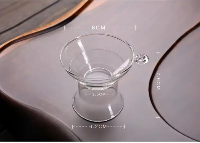 Passoire à thé en verre résistant à la chaleur avec poignée