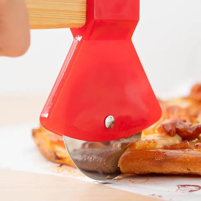 Coupe-pizza en forme de tête de hache, 9 pouces x 4 pouces, couteau à pizza en acier inoxydable, lame tranchante pour couper la pizza, le pain et les gâteaux