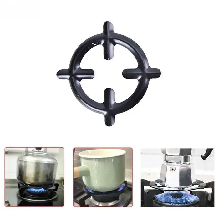 Anneau de cuisinière à gaz en fonte, réducteur de Pot, grilles, plaque de cuisson, support de Pot à café Moka, étagère de table de cuisson Durable et résistante à la chaleur, 1 pièce/2 pièces