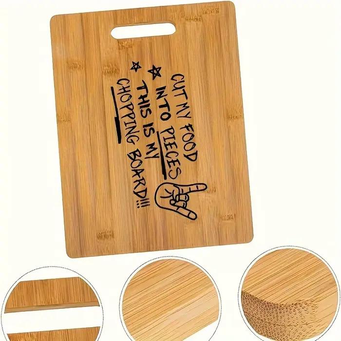 Planche à découper en bambou gravée au laser pour cuisine drôle et amusante occassions familiales et cadeaux de noel