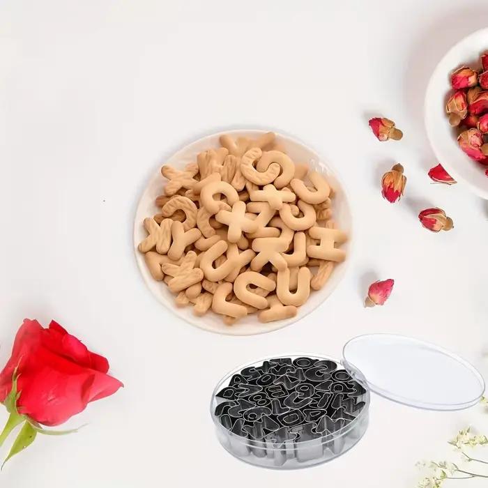 Ensemble de 37 emporte-pièces alfanumériques – emporte-pâtisserie en métal avec lettres et chiffres en acier inoxydable pour la cuisson personnalisée