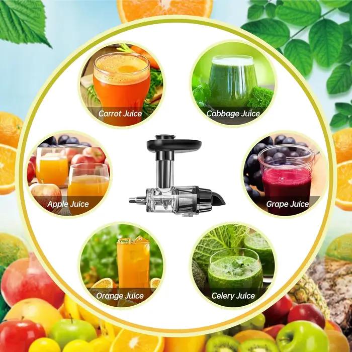 Accessoire extracteur de jus à mastication pour batteurs sur socle KitchenAid, presse à froid lente, accessoire extracteur de jus pour fruits et légumes