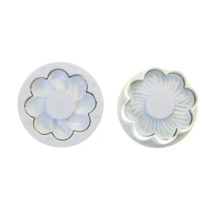 Aomily-Emporte-pièces en forme de fleurs en 3D, 2 pièces/ensemble, moules pour découper des strass, des gâteaux faits maison, du chocolat en relief