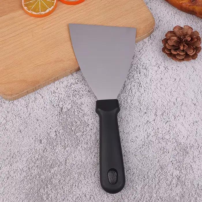 Spatule multifonctionnelle en acier inoxydable, ustensiles de cuisine à manche court, grattoir à spatule, gadgets de cuisine