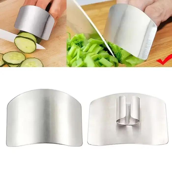 Protège-doigts en acier inoxydable pour couteau de cuisine