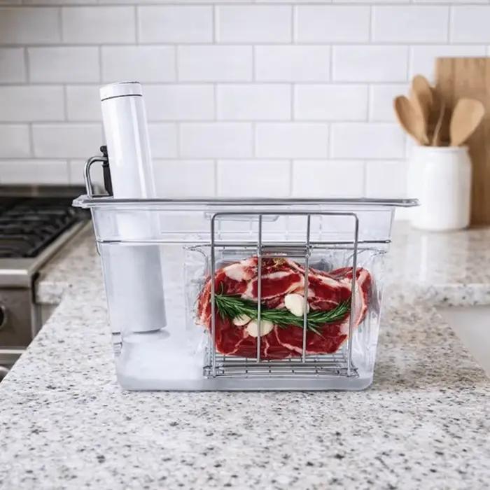 Conteneur Sous Vide Grande Capacité avec Grille et Couvercle