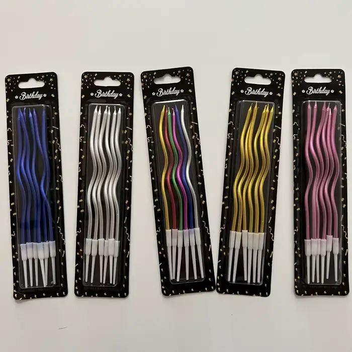 Gâteau en spirale en cire pour anniversaire mariage fiançailles et remise des diplômes 12 pièces 48 pièces variété de couleurs élégance et durabilité