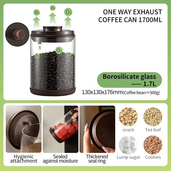 Pot à café en verre à haute teneur en Borosilicate, récipient de lait en poudre scellé résistant à l'humidité, stockage domestique, réservoir de bonbons multigrains de cuisine