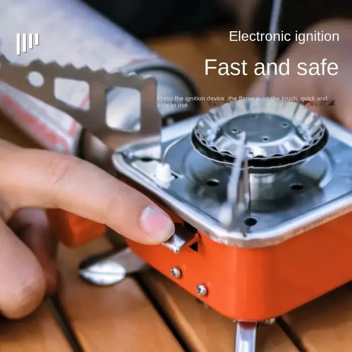 Mini cuisinière à gaz pliante Portable carrée d'extérieur