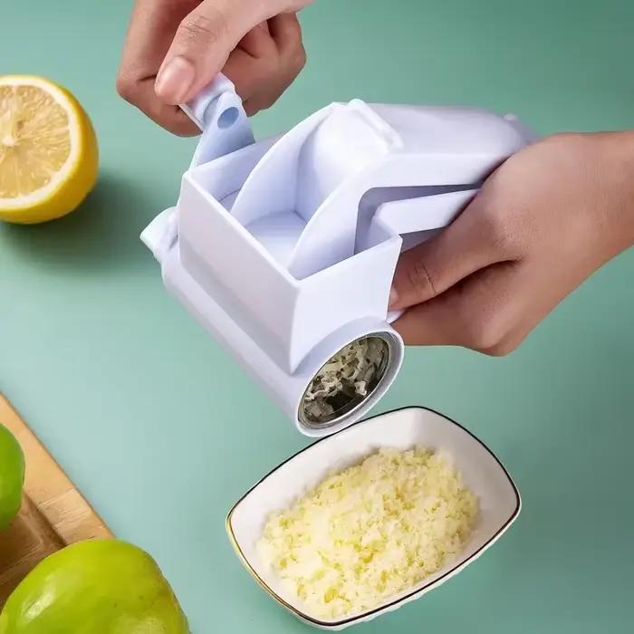 Râpe à Fromage Rotative à Manivelle, Multifonctionnelle, Pliable, Créative, Fourniture de Cuisine, 3 en 1
