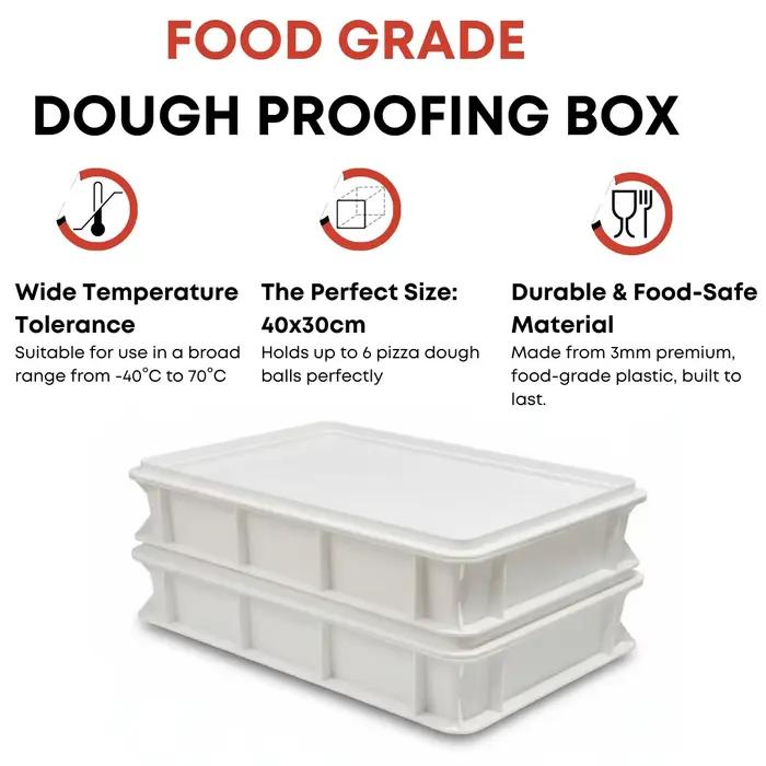 Boîte d'épreuve de pâte à Pizza en plastique