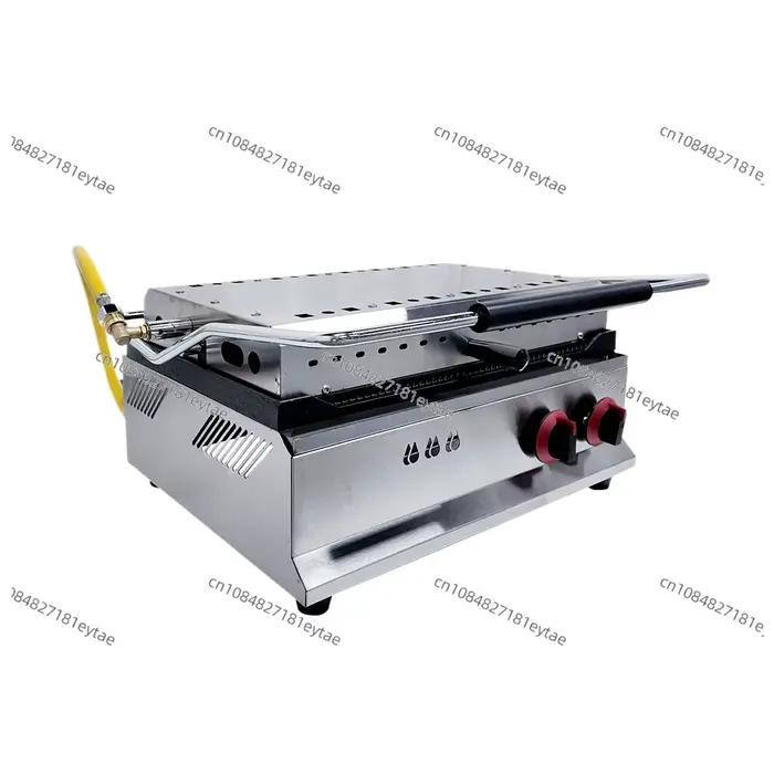 Grill à panini professionnel au gaz pour café et petit-déjeuner