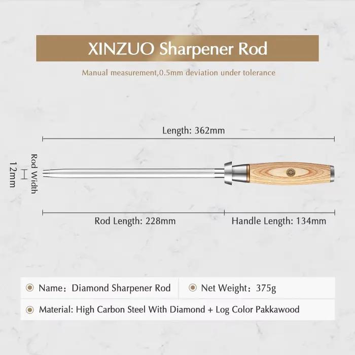 Nouveau XINZUO diamant couteau de cuisine tige d'affûtage acier aiguiseur pierre outil de haute qualité ménage affûtage