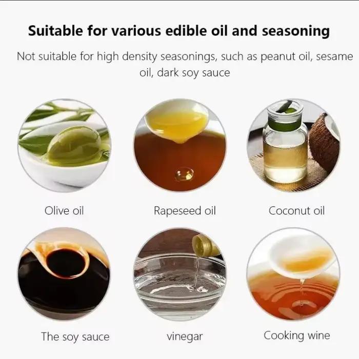 Bouteille d'huile de cuisine transparente noire