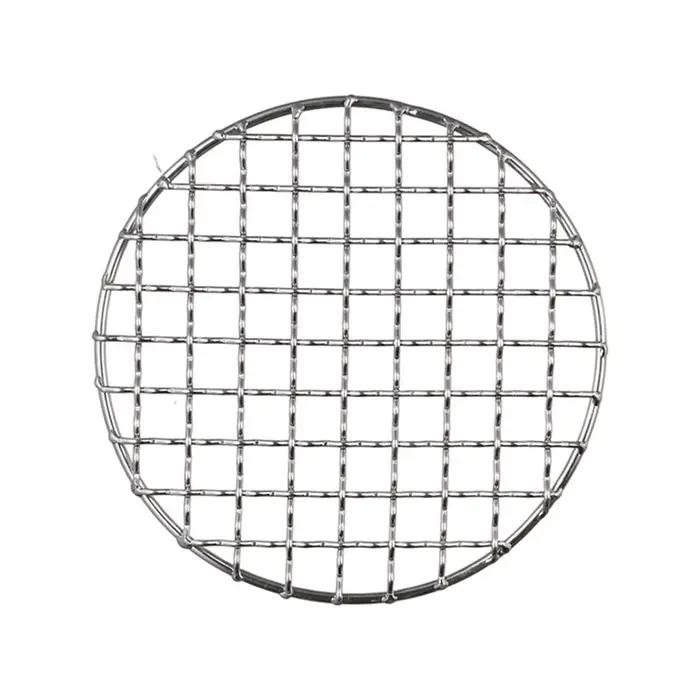 Revêtement de gril de poêle, accessoires de gril, tapis de support de bois de chauffage, support de feu de cuisson, coussinets en maille, filet de Barbecue, grille de gril de Camping