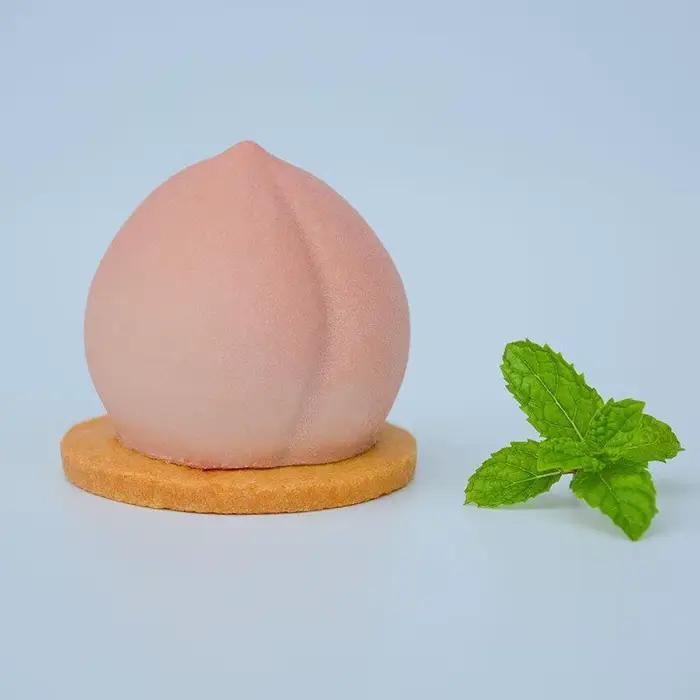 Moule à gâteau en silicone à 6 cavités en forme de pêche pour chocolat